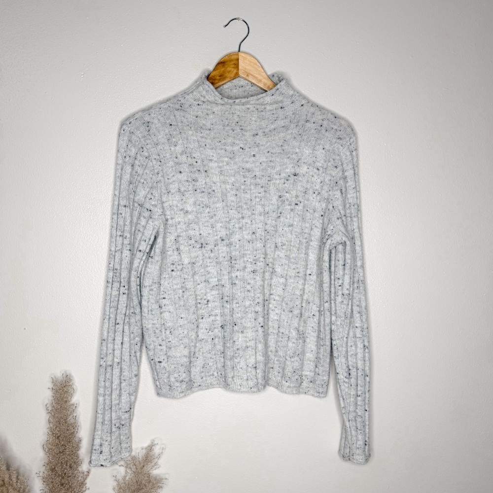 Madewell | Donegal Grey Mockneck Coziest Yarn Sweater, large